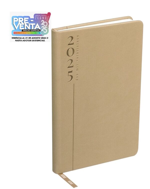 Souvenirs Peronalizados AGENDA ZEGNO  MINI CLASICA 2025 BEIGE En Monterrey